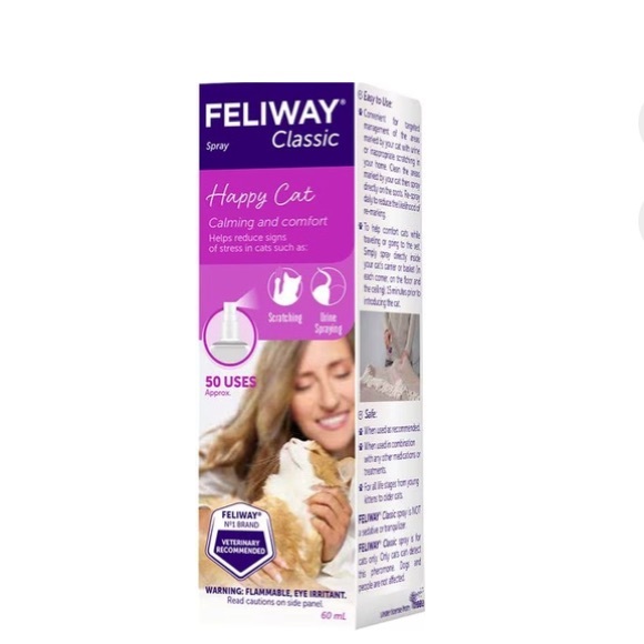 2 boxes Feliway Classic Happy Cat calming & comfort spray exp 2027 NEW unopened - Picture 6 of 7